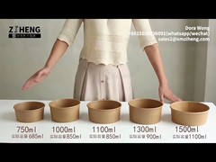 Leckdichte Runde PE große Papierkühlchen, Mittagessen Papierkühlchen in der Mikrowelle